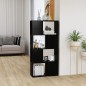 vidaXL Librería separador madera contrachapada negro 60x24x124,5 cm vidaXL Librería separador madera contrachapada negro 60x24x124,5 cm