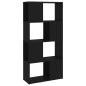 vidaXL Librería separador madera contrachapada negro 60x24x124,5 cm vidaXL Librería separador madera contrachapada negro 60x24x124,5 cm