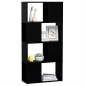 vidaXL Librería separador madera contrachapada negro 60x24x124,5 cm vidaXL Librería separador madera contrachapada negro 60x24x124,5 cm