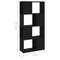 vidaXL Librería separador madera contrachapada negro 60x24x124,5 cm vidaXL Librería separador madera contrachapada negro 60x24x124,5 cm