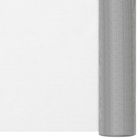 vidaXL Malla mosquitera de acero inoxidable plateada 112x500 cm