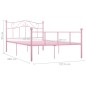 vidaXL Estructura de cama de metal rosa 120x200 cm vidaXL Estructura de cama de metal rosa 120x200 cm