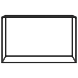 vidaXL Mesa consola vidrio templado negro 120x35x75 cm