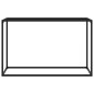 vidaXL Mesa consola vidrio templado negro 120x35x75 cm