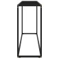 vidaXL Mesa consola vidrio templado negro 120x35x75 cm