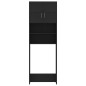 vidaXL Armario de lavadora madera contrachapada negro 64x25,5x190 cm vidaXL Armario de lavadora madera contrachapada negro 64x25,5x190 cm