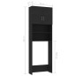 vidaXL Armario de lavadora madera contrachapada negro 64x25,5x190 cm vidaXL Armario de lavadora madera contrachapada negro 64x25,5x190 cm