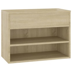 vidaXL Banco zapatero madera contrachapada roble Sonoma 60x30x45 cm