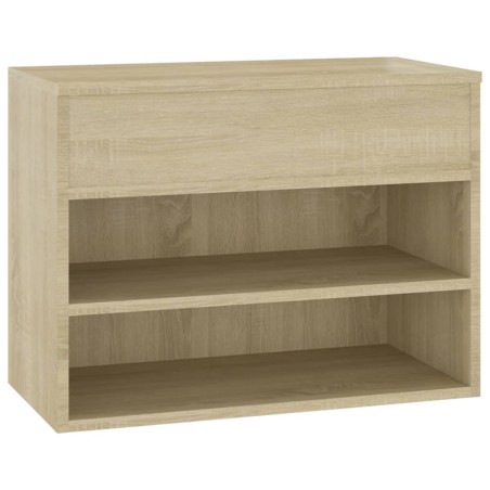 vidaXL Banco zapatero madera contrachapada roble Sonoma 60x30x45 cm