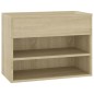 vidaXL Banco zapatero madera contrachapada roble Sonoma 60x30x45 cm vidaXL Banco zapatero madera contrachapada roble Sonoma 60x30x45 cm