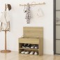 vidaXL Banco zapatero madera contrachapada roble Sonoma 60x30x45 cm vidaXL Banco zapatero madera contrachapada roble Sonoma 60x30x45 cm
