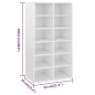 vidaXL Zapatero de madera contrachapada blanco brillo 54x34x100,5 cm vidaXL Zapatero de madera contrachapada blanco brillo 54x34x100,5 cm