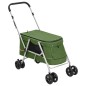 vidaXL Cochecito para perros plegable tela lino verde 100x49x96 cm vidaXL Cochecito para perros plegable tela lino verde 100x49x96 cm