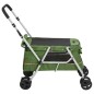 vidaXL Cochecito para perros plegable tela lino verde 100x49x96 cm vidaXL Cochecito para perros plegable tela lino verde 100x49x96 cm