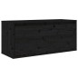 vidaXL Muebles para TV 4 piezas madera maciza de pino negro vidaXL Muebles para TV 4 piezas madera maciza de pino negro