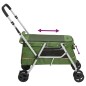 vidaXL Cochecito para perros plegable tela lino verde 100x49x96 cm vidaXL Cochecito para perros plegable tela lino verde 100x49x96 cm