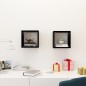 vidaXL Estantes cubo de pared 2 unidades negro brillo 26x15x26 cm vidaXL Estantes cubo de pared 2 unidades negro brillo 26x15x26 cm