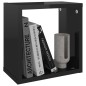 vidaXL Estantes cubo de pared 2 unidades negro brillo 26x15x26 cm vidaXL Estantes cubo de pared 2 unidades negro brillo 26x15x26 cm
