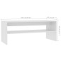 vidaXL Mesa de centro de madera contrachapada blanco 100x40x40 cm vidaXL Mesa de centro de madera contrachapada blanco 100x40x40 cm