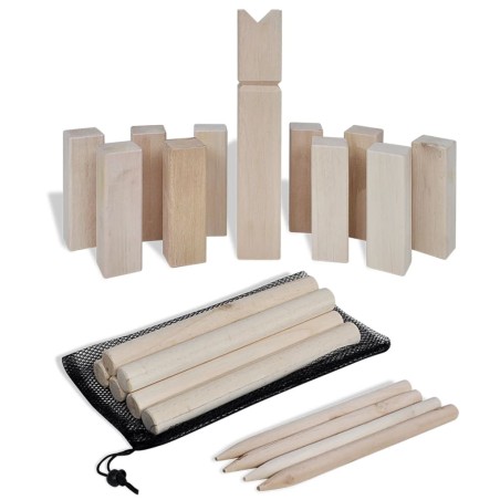 Set de juego de cubos Kubb de madera   