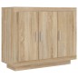 vidaXL Aparador de madera contrachapada color roble Sonoma 92x35x75 cm vidaXL Aparador de madera contrachapada color roble Sonoma 92x35x75 cm