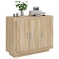 vidaXL Aparador de madera contrachapada color roble Sonoma 92x35x75 cm vidaXL Aparador de madera contrachapada color roble Sonoma 92x35x75 cm