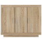 vidaXL Aparador de madera contrachapada color roble Sonoma 92x35x75 cm vidaXL Aparador de madera contrachapada color roble Sonoma 92x35x75 cm