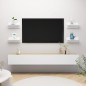 vidaXL Estantes de pared 4uds madera contrachapada blanco 40x11,5x18cm