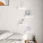 vidaXL Estantes de pared 4uds madera contrachapada blanco 40x11,5x18cm