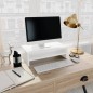 vidaXL Soporte para pantalla contrachapada blanco brillante 42x24x13cm vidaXL Soporte para pantalla contrachapada blanco brillante 42x24x13cm
