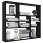 vidaXL Estantería de pared madera contrachapada negro 90x16x78 cm vidaXL Estantería de pared madera contrachapada negro 90x16x78 cm