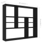 vidaXL Estantería de pared madera contrachapada negro 90x16x78 cm vidaXL Estantería de pared madera contrachapada negro 90x16x78 cm