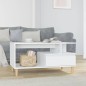 vidaXL Mesa de centro madera contrachapada blanco brillo 90x49x45 cm vidaXL Mesa de centro madera contrachapada blanco brillo 90x49x45 cm