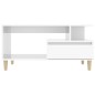 vidaXL Mesa de centro madera contrachapada blanco brillo 90x49x45 cm vidaXL Mesa de centro madera contrachapada blanco brillo 90x49x45 cm
