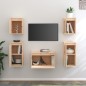 vidaXL Muebles para TV 5 piezas madera maciza de pino