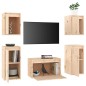 vidaXL Muebles para TV 5 piezas madera maciza de pino