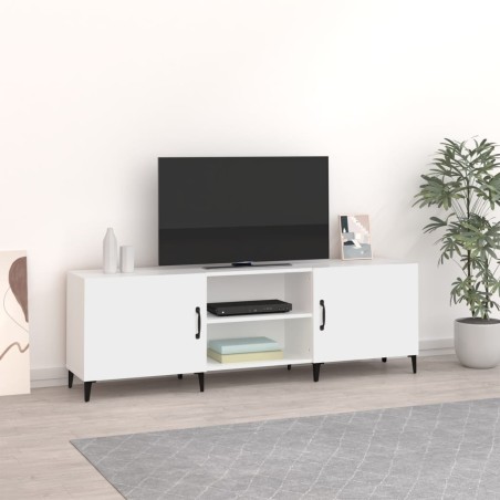 vidaXL Mueble para TV madera de ingeniería blanco 150x30x50 cm
