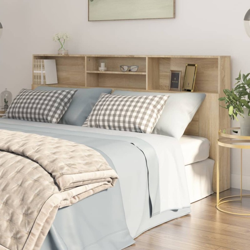 vidaXL Mueble cabecero color roble Sonoma 200x19x103,5 cm vidaXL Mueble cabecero color roble Sonoma 200x19x103,5 cm