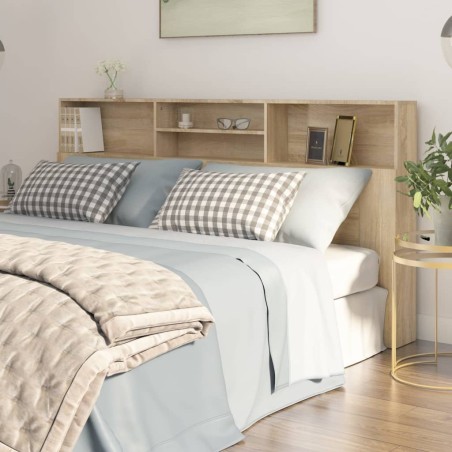 vidaXL Mueble cabecero color roble Sonoma 200x19x103,5 cm