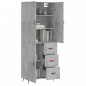 vidaXL Aparador alto madera contrachapada gris hormigón 69,5x34x180 cm vidaXL Aparador alto madera contrachapada gris hormigón 69,5x34x180 cm