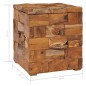 vidaXL Taburete con almacenamiento madera maciza de teca vidaXL Taburete con almacenamiento madera maciza de teca