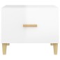 vidaXL Mesa de centro madera contrachapada brillo blanco 50x50x40 cm