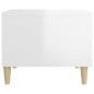vidaXL Mesa de centro madera contrachapada brillo blanco 50x50x40 cm