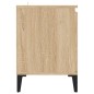 vidaXL Mueble de TV con patas metal color roble Sonoma 103,5x35x50 cm