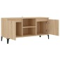 vidaXL Mueble de TV con patas metal color roble Sonoma 103,5x35x50 cm