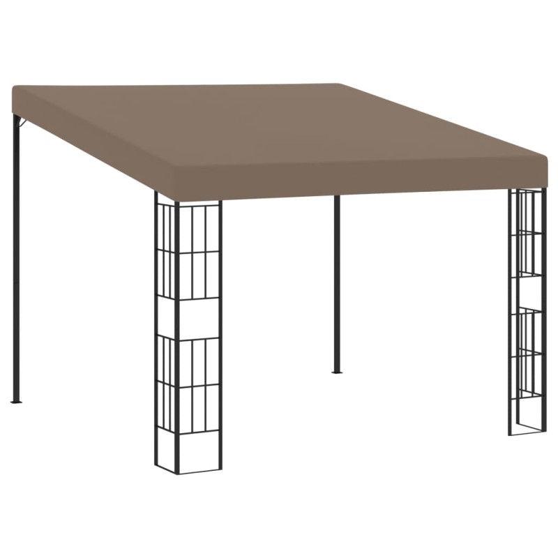 vidaXL Cenador con montaje en la pared gris taupe 3x3 m vidaXL Cenador con montaje en la pared gris taupe 3x3 m
