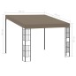 vidaXL Cenador con montaje en la pared gris taupe 3x3 m vidaXL Cenador con montaje en la pared gris taupe 3x3 m