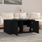 vidaXL Mesa de centro madera contrachapada negro 80x50x36 cm vidaXL Mesa de centro madera contrachapada negro 80x50x36 cm