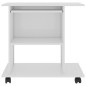 vidaXL Mesa de ordenador madera contrachapada blanco brillo 80x50x75cm vidaXL Mesa de ordenador madera contrachapada blanco brillo 80x50x75cm