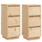 vidaXL Aparador 2 uds madera maciza de pino 32x34x75 cm vidaXL Aparador 2 uds madera maciza de pino 32x34x75 cm
